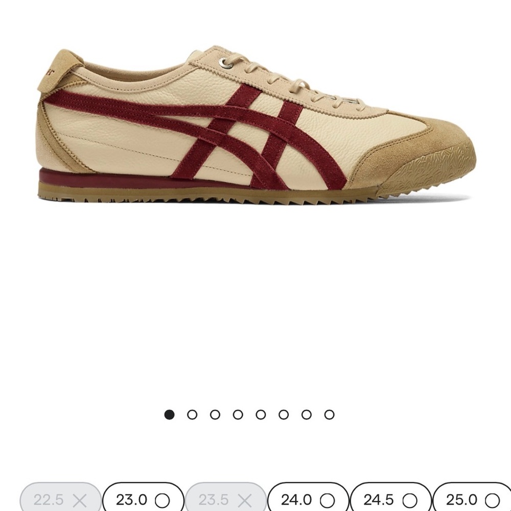 Onitsuka Tiger by Asics Beige and Burgundy Sneakers